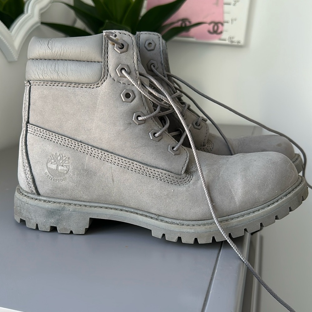 Grey Timberland Boots